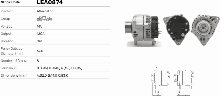 LE Part LEA0874 - Alternateur cwaw.fr