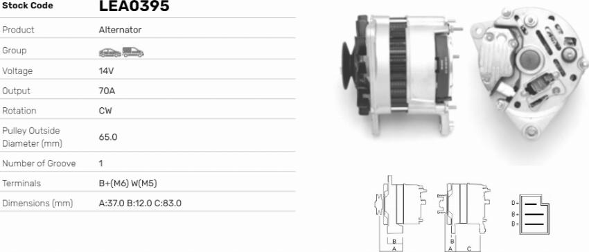 LE Part LEA0395 - Alternateur cwaw.fr