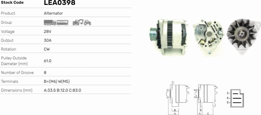 LE Part LEA0398 - Alternateur cwaw.fr