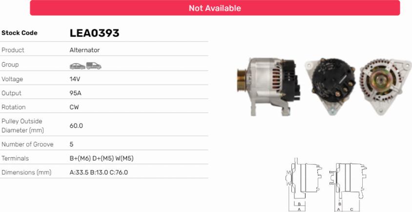 LE Part LEA0393 - Alternateur cwaw.fr