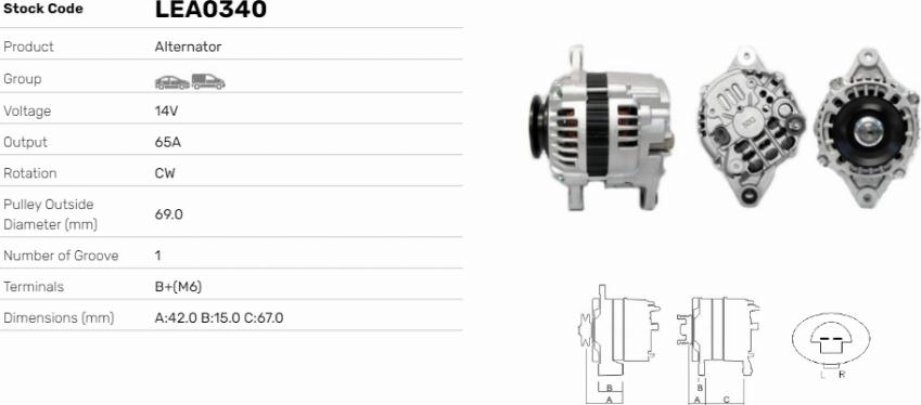 LE Part LEA0340 - Alternateur cwaw.fr