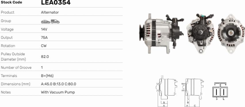 LE Part LEA0354 - Alternateur cwaw.fr