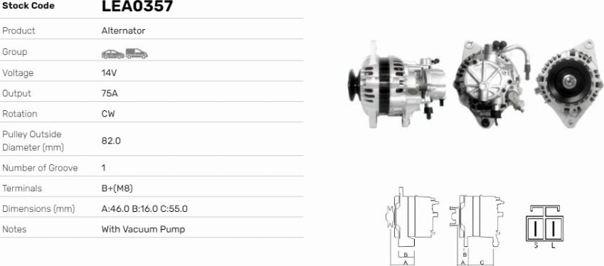 LE Part LEA0357 - Alternateur cwaw.fr