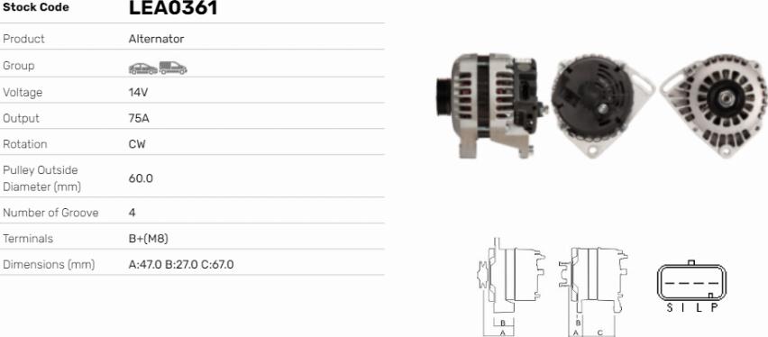 LE Part LEA0361 - Alternateur cwaw.fr
