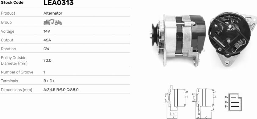 LE Part LEA0313 - Alternateur cwaw.fr