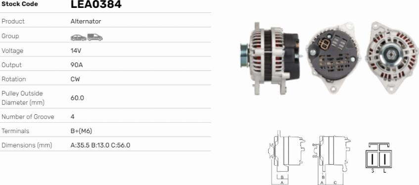 LE Part LEA0384 - Alternateur cwaw.fr