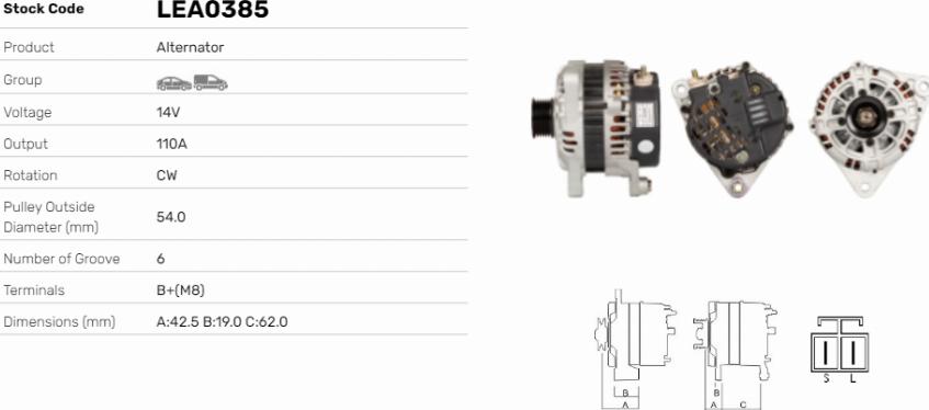 LE Part LEA0385 - Alternateur cwaw.fr