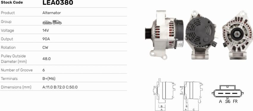 LE Part LEA0380 - Alternateur cwaw.fr