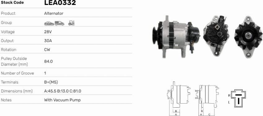 LE Part LEA0332 - Alternateur cwaw.fr