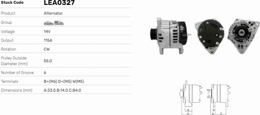 LE Part LEA0327 - Alternateur cwaw.fr