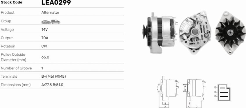 LE Part LEA0299 - Alternateur cwaw.fr
