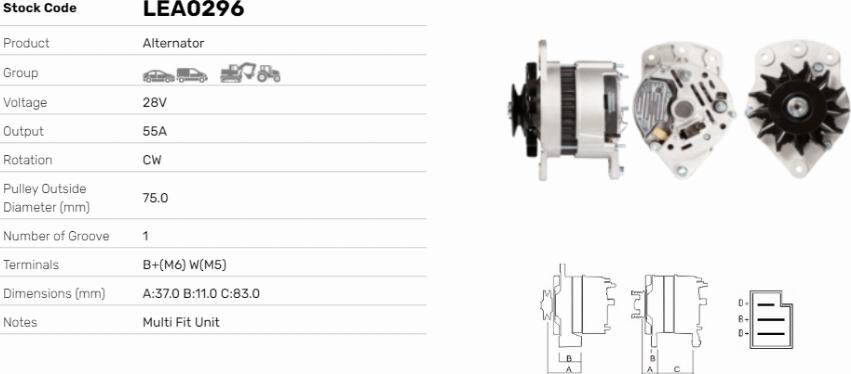 LE Part LEA0296 - Alternateur cwaw.fr