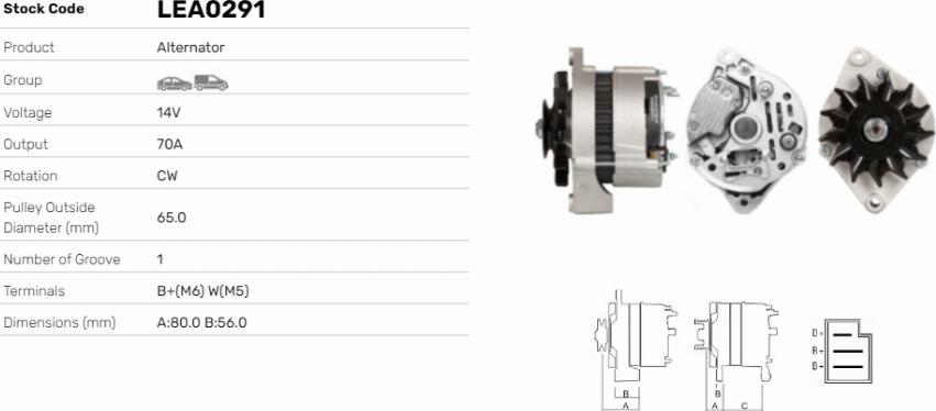 LE Part LEA0291 - Alternateur cwaw.fr