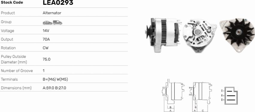 LE Part LEA0293 - Alternateur cwaw.fr