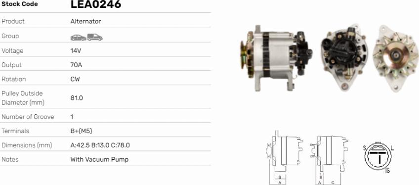 LE Part LEA0246 - Alternateur cwaw.fr
