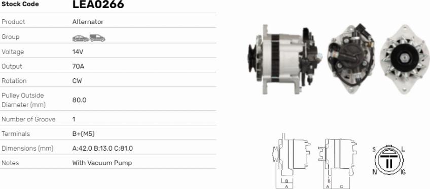 LE Part LEA0266 - Alternateur cwaw.fr