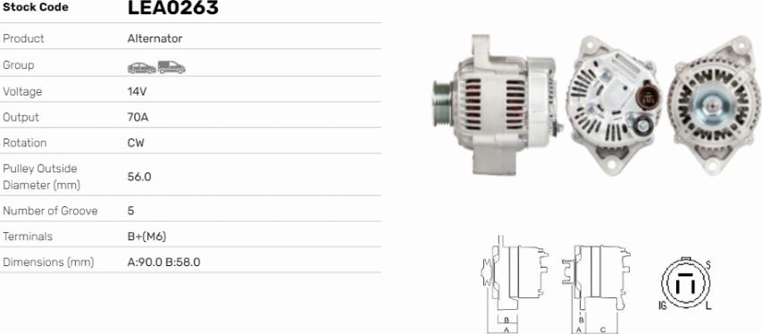 LE Part LEA0263 - Alternateur cwaw.fr