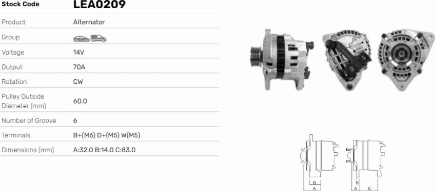 LE Part LEA0209 - Alternateur cwaw.fr