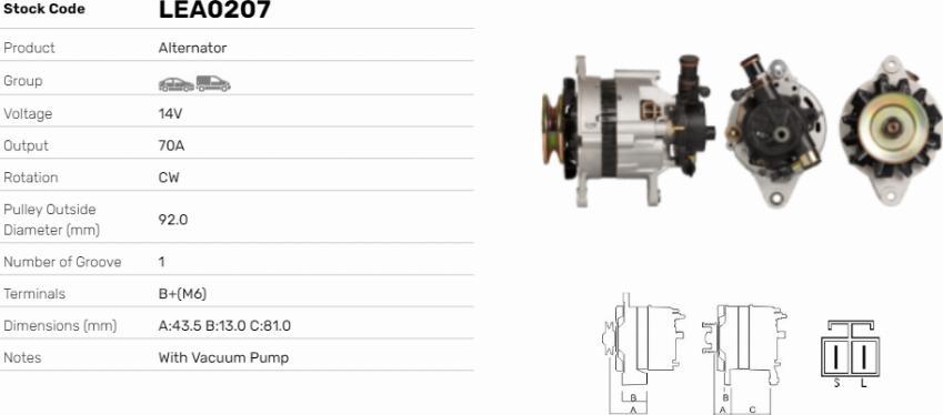 LE Part LEA0207 - Alternateur cwaw.fr