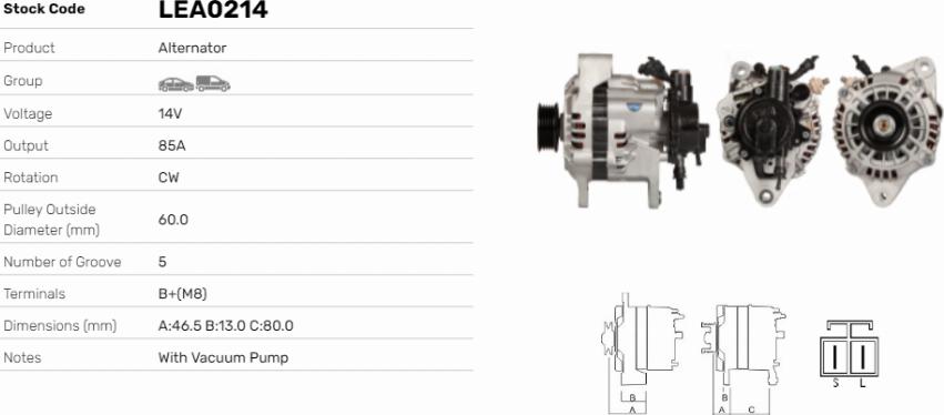 LE Part LEA0214 - Alternateur cwaw.fr