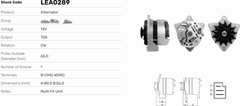 LE Part LEA0289 - Alternateur cwaw.fr