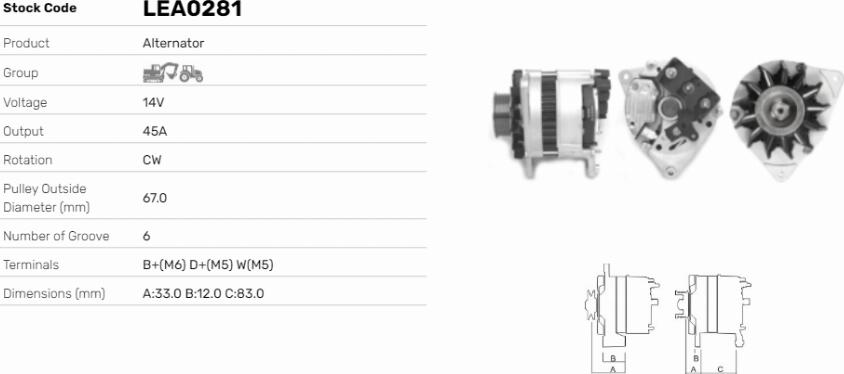LE Part LEA0281 - Alternateur cwaw.fr