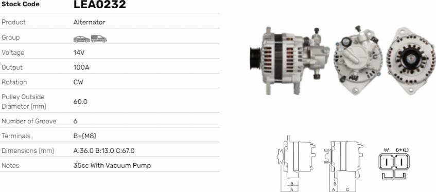 LE Part LEA0232 - Alternateur cwaw.fr