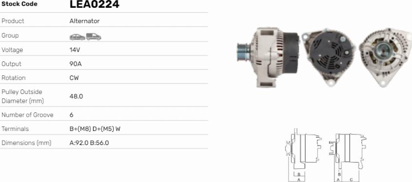 LE Part LEA0224 - Alternateur cwaw.fr