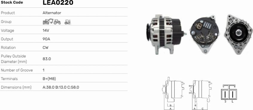 LE Part LEA0220 - Alternateur cwaw.fr
