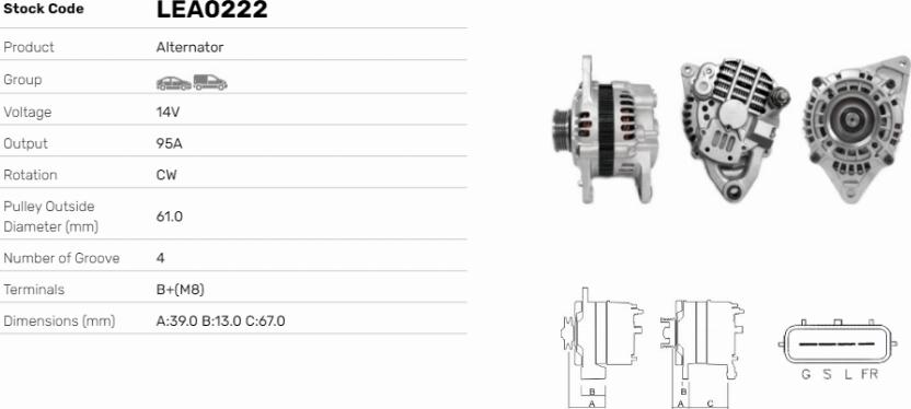 LE Part LEA0222 - Alternateur cwaw.fr