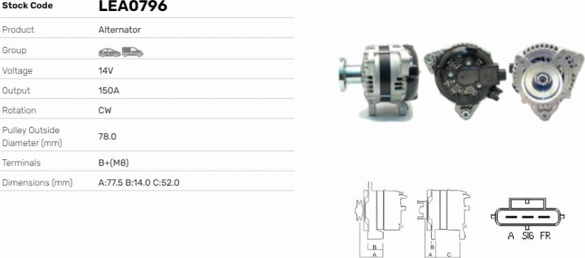LE Part LEA0796 - Alternateur cwaw.fr