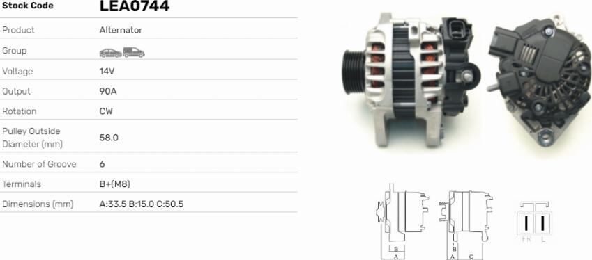LE Part LEA0744 - Alternateur cwaw.fr