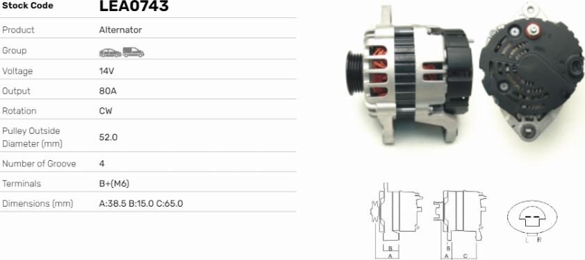 LE Part LEA0743 - Alternateur cwaw.fr