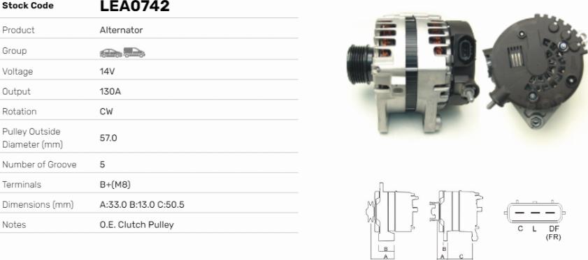 LE Part LEA0742 - Alternateur cwaw.fr