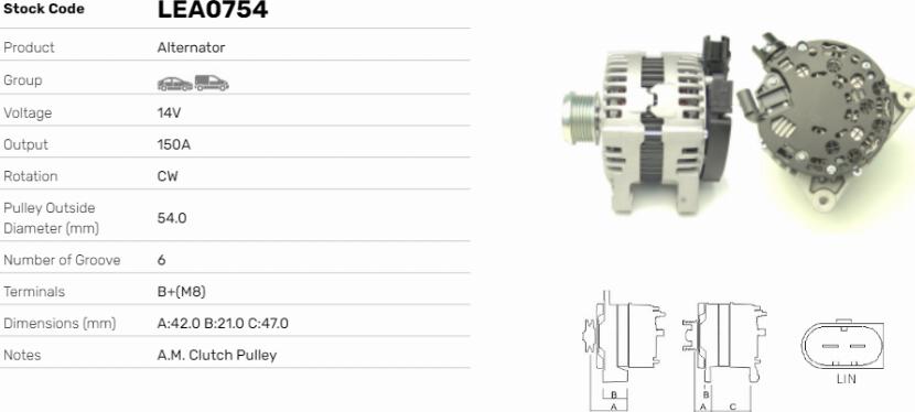 LE Part LEA0754 - Alternateur cwaw.fr