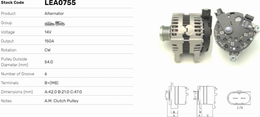 LE Part LEA0755 - Alternateur cwaw.fr