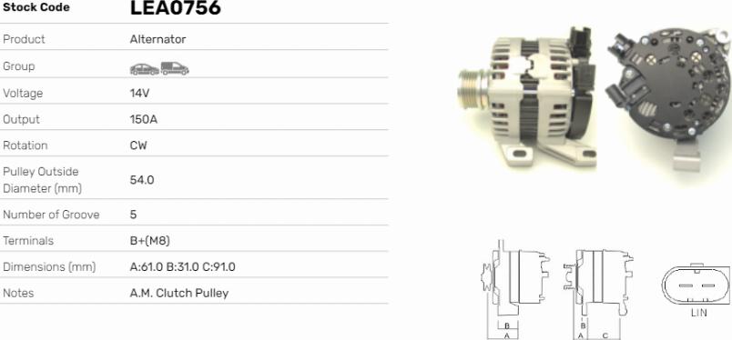 LE Part LEA0756 - Alternateur cwaw.fr