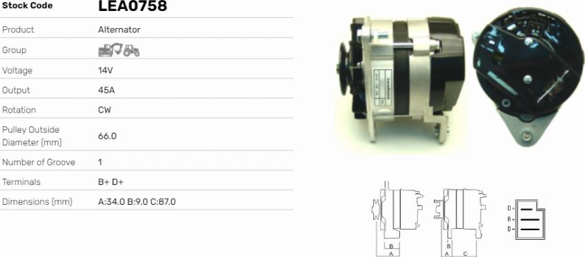 LE Part LEA0758 - Alternateur cwaw.fr