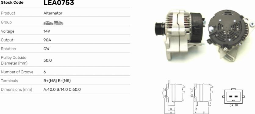 LE Part LEA0753 - Alternateur cwaw.fr