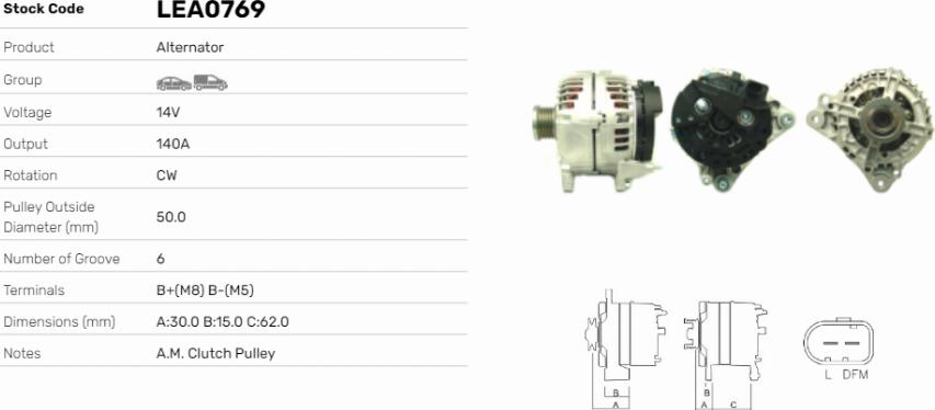 LE Part LEA0769 - Alternateur cwaw.fr