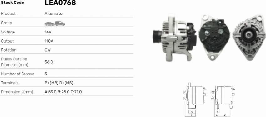 LE Part LEA0768 - Alternateur cwaw.fr