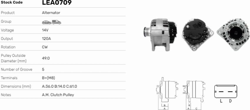 LE Part LEA0709 - Alternateur cwaw.fr