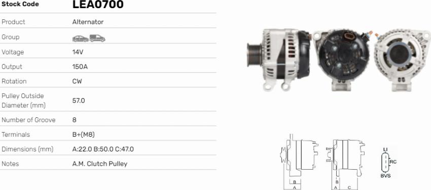 LE Part LEA0700 - Alternateur cwaw.fr