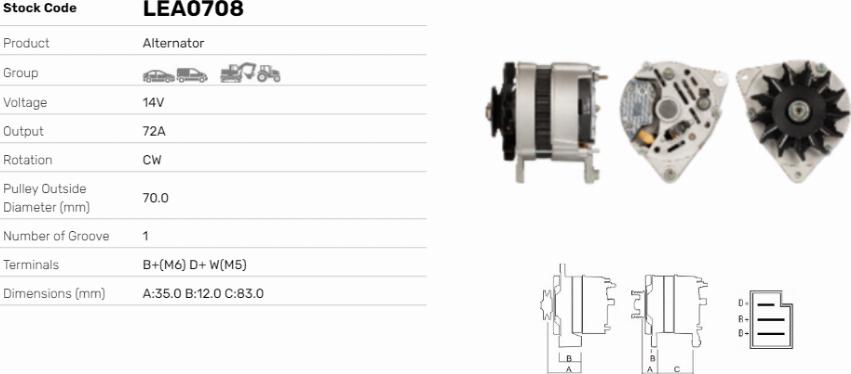 LE Part LEA0708 - Alternateur cwaw.fr