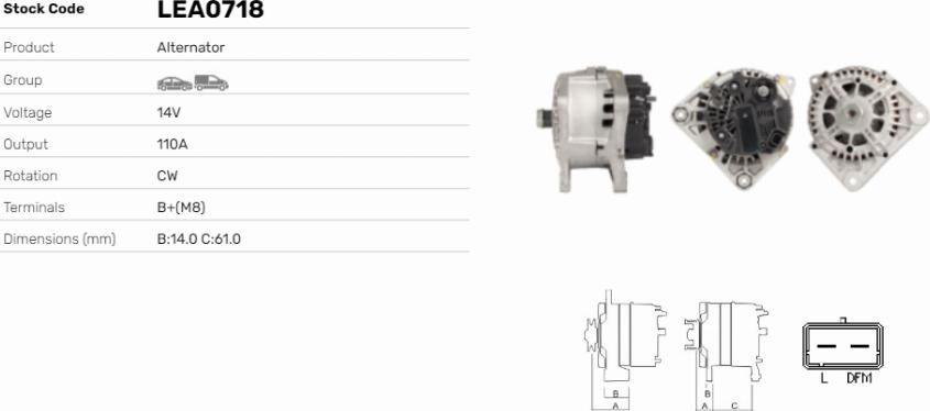 LE Part LEA0718 - Alternateur cwaw.fr
