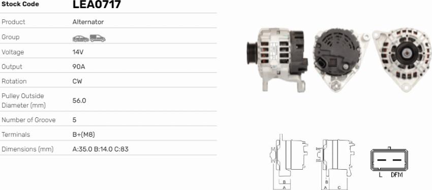 LE Part LEA0717 - Alternateur cwaw.fr