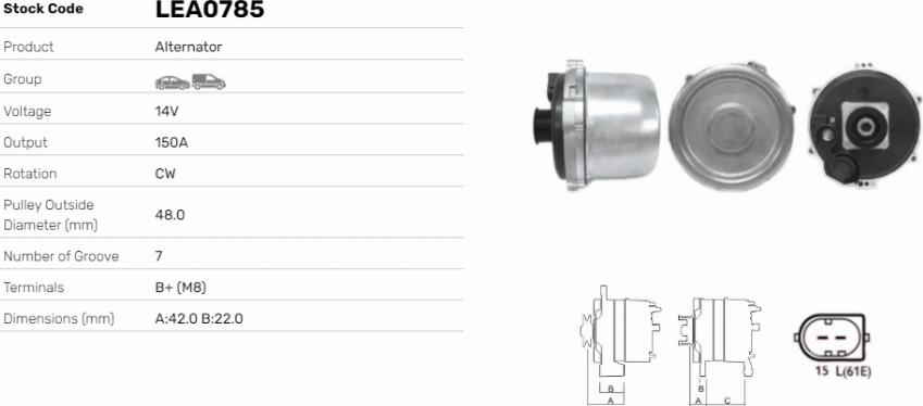 LE Part LEA0785 - Alternateur cwaw.fr