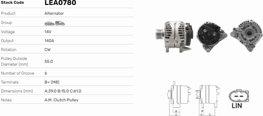 LE Part LEA0780 - Alternateur cwaw.fr
