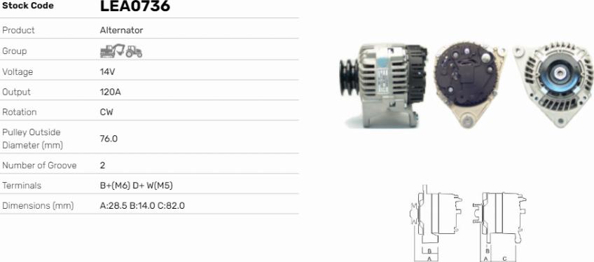 LE Part LEA0736 - Alternateur cwaw.fr