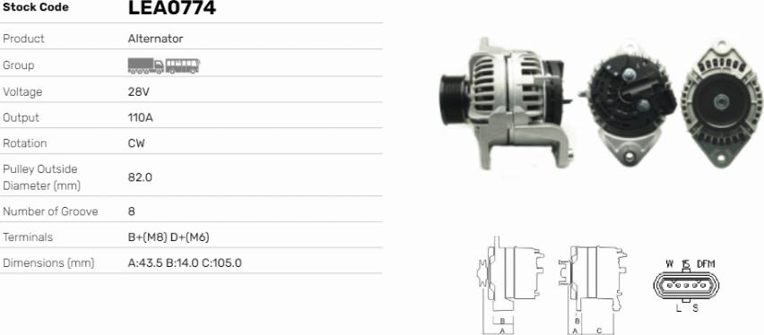 LE Part LEA0774 - Alternateur cwaw.fr